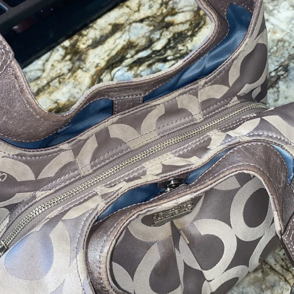 Coach Madison Maggie OpArt Silver, Gray